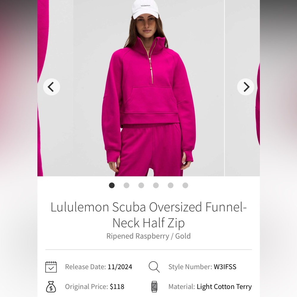 EUC Lululemon Scuba Oversized Funnel Neck Half Zip - Picture 6 of 6